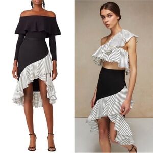 AMUR Salma Striped Skirt 4 NWT